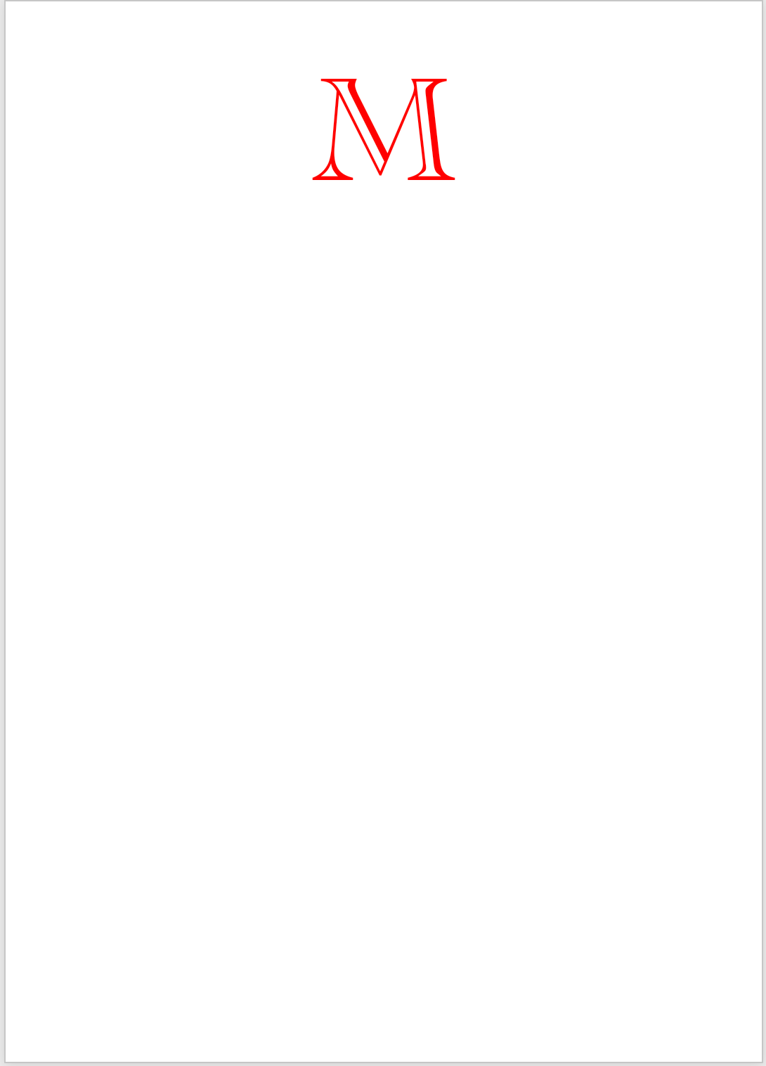 Single Initials Notepads 5x7