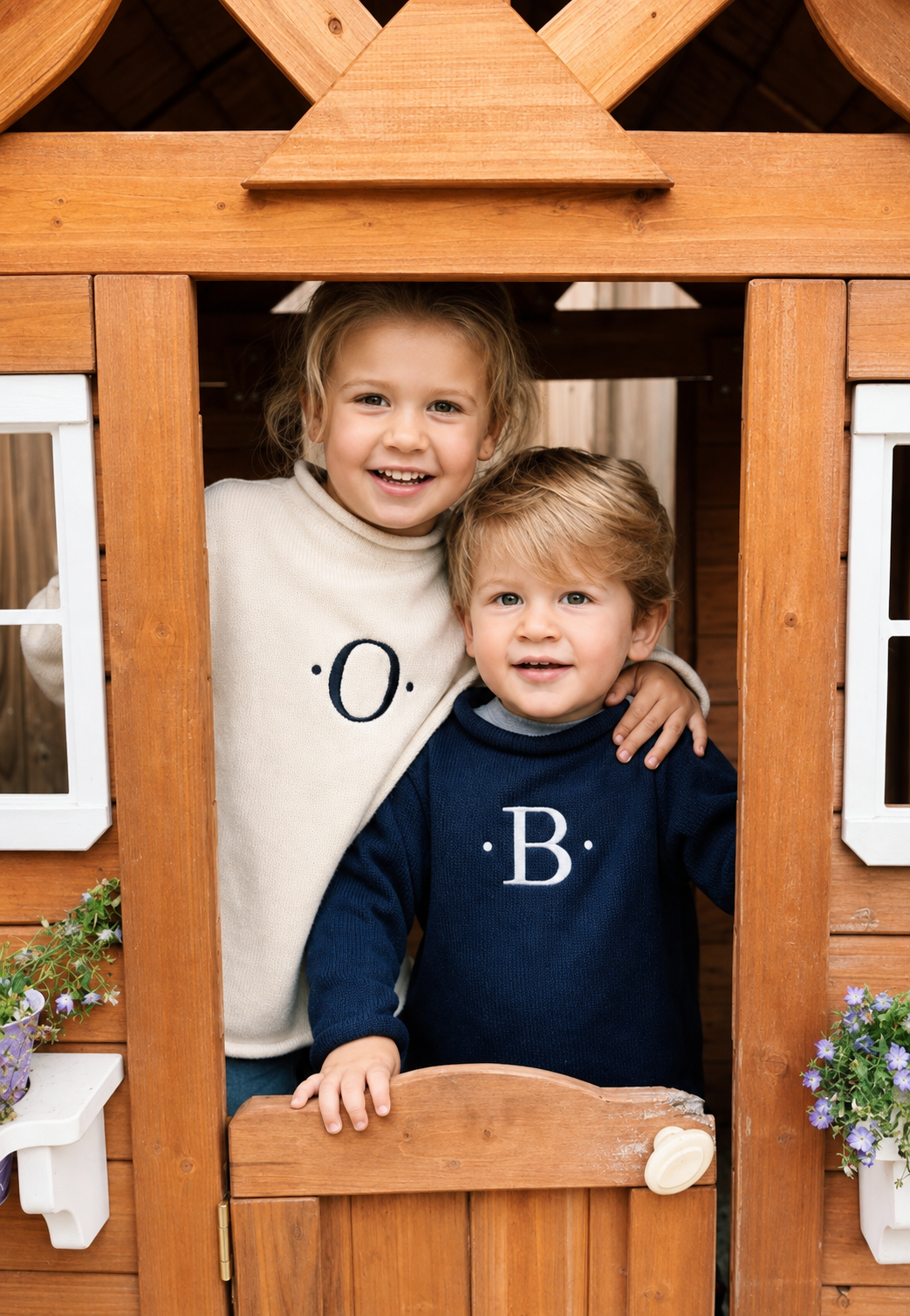 Monogrammed Roll Neck Sweater